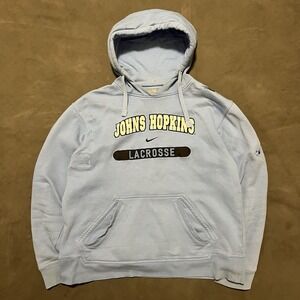 Vintage Y2K Nike Johns Hopkins Blue‎ Jays Lacrosse Hoodie Sweatshirt Men's M